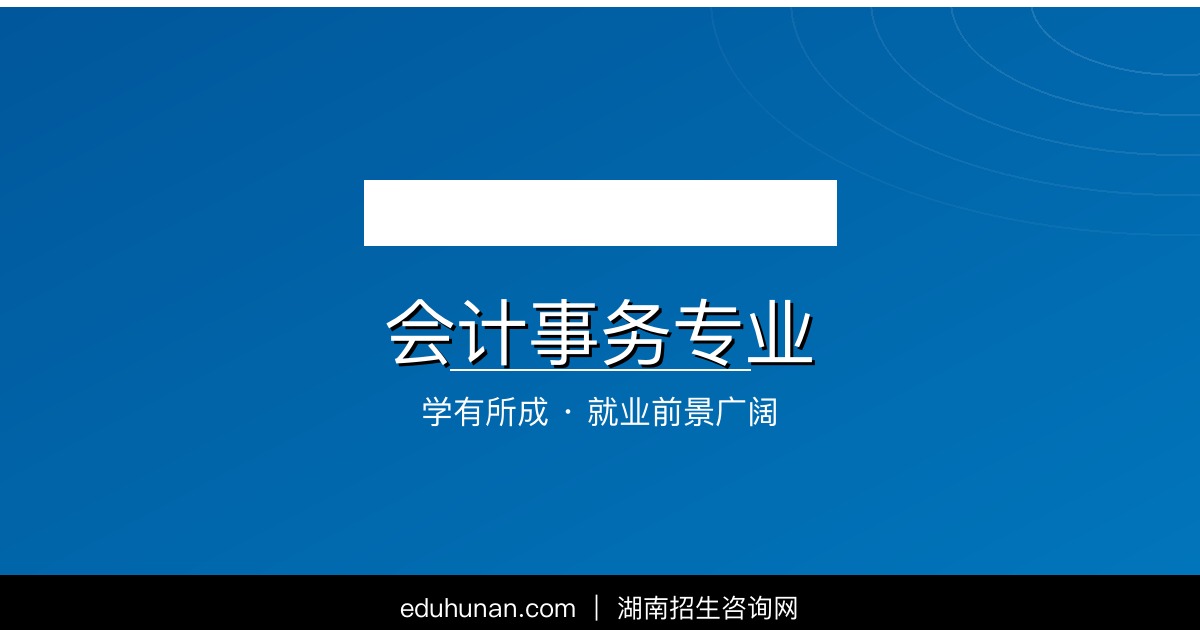 会计事务专业介绍
