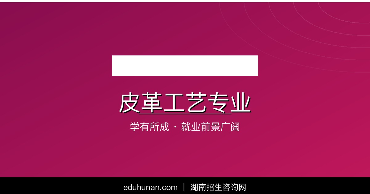 皮革工艺专业介绍