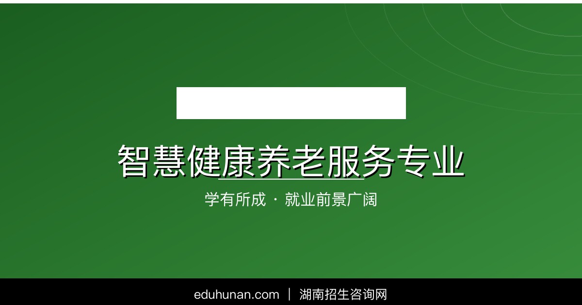 智慧健康养老服务专业介绍